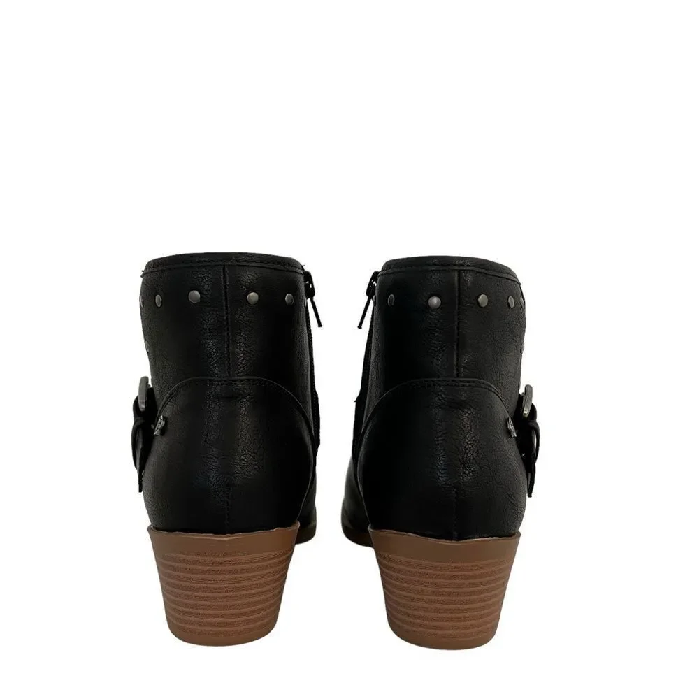 Sugar Black Side Zip Ankle Booties size 7